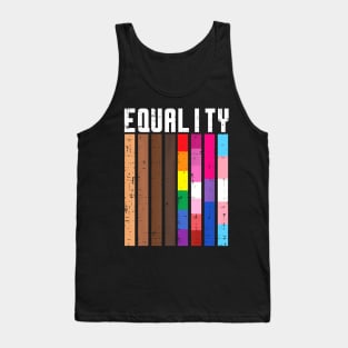 Equality Black Lgbt Pride Rainbow Lesbian Gay Bi Trans Tank Top